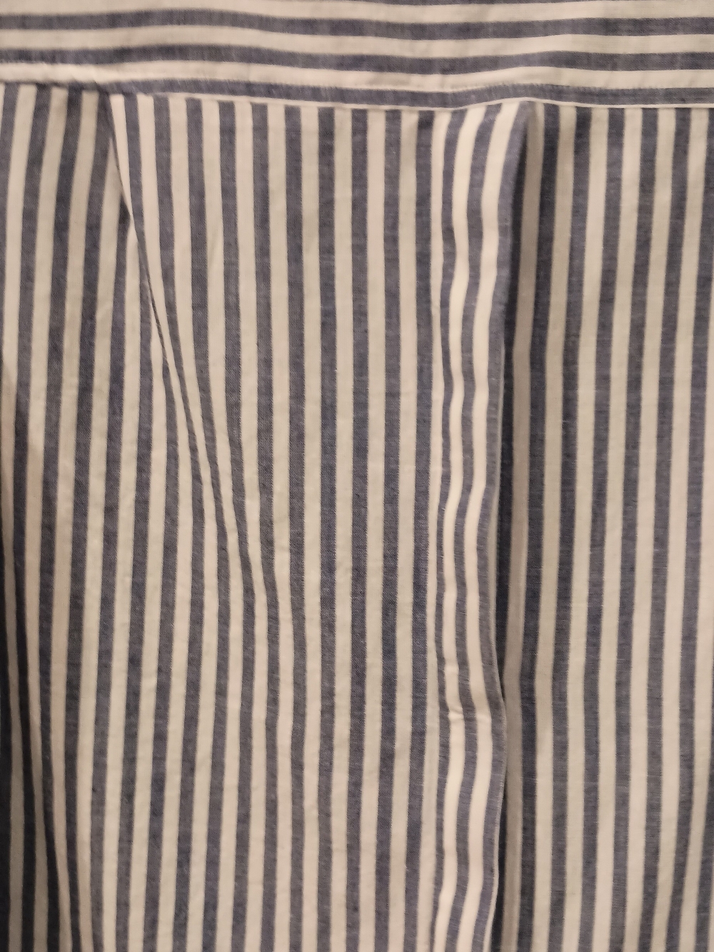 Eden & Olivia Navy and White Striped Button-Down Shirt - Picture 10 of 16